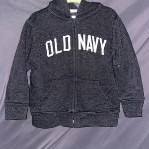 Old Navy Dark Gray Zip-Up Hoodie with Logo